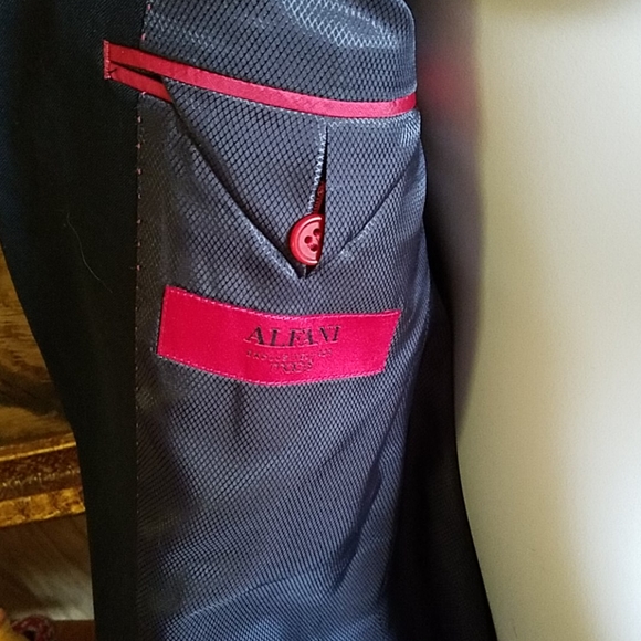 Classic black wool suit coat blazer - Picture 5 of 11